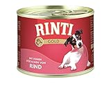 RINTI Gold Rind | Hunde Nassfutter | 12x185g | Für kleine Hunde | ohne...