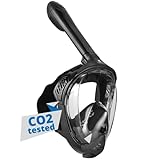 Khroom Schnorchelmaske für Erwachsene und Kinder - Seaview BC | CO2...