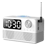 Luobannm 15W Wireless Bluetooth Lautsprecher mit Ladegerät und Uhrenradio...
