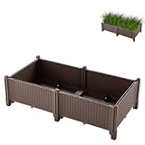 Hochbeet aus Kunststoff – Hochbeet – Patio Erdbeeren Orange –...