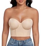 DotVol Damen BH Trägerloser Push Up Bra Shapewear Unterwäsche mit Bügel...