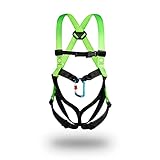 FLG Safetytec® Auffanggurt mit Aluminium Schraubkarabiner und...