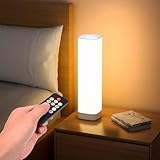 Semlos Led Tischlampe für Schlafzimmer, Lesen Nachtlicht mit 3 Farben und...