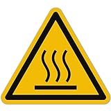 Vorsicht Heiß Aufkleber (15 Stück, 50 mm) - Gefahrensymbole Warnung vor...