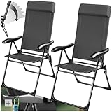 tectake® Essstühle Hochlehner, Gartenmöbel Set, Essstuhl 7-Fach...