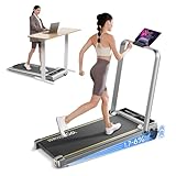 YPOO Laufband Zuhause Klappbar mit Steigung, 140kg Walking Pad Leise für...