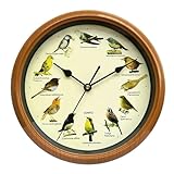 Fenteer Vogel-Wanduhr, Vogeluhr mit Ton, die zu jeder Stunde singt,...