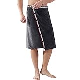 JIAHG Saunakilt Herren, verstellbar Saunahandtuch Duschtuch mit...