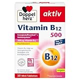 Doppelherz Vitamin B12 500 - Hochdosiert mit 500 µg Vitamin B12 pro...