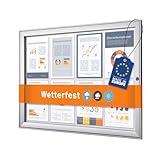 Schaukasten außen 8x DIN A4 | wetterfest | abschließbarer Infokasten...
