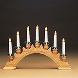 hellum Weihnachts-Pyramide Schwibbogen für Innen mit Goldleiste...