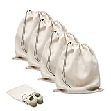 Schuhtaschen aus Flanell, 4 Stück Reise Schuhbeutel für Herren Damen,...