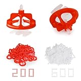 Fliesen Nivelliersystem 1.5mm Set, 600 Stück Gewindelaschen und 200 Stück...