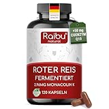 Roter Reis (Red Rice) Kapseln mit 2,96 mg Monacolin K & 50 mg Coenzym Q10...