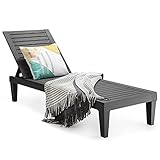 FANTASK Sonnenliege wetterfest, Gartenliege mit Verstellbarer Rückenlehne,...