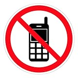 Aufkleber Verbotszeichen 'Handy/Smartphone verboten' Schild Folie...