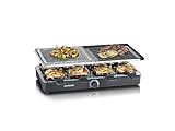 SEVERIN Raclette-Grill mit Naturgrillstein und Grillplatte, Raclette mit...