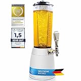 GOODS+GADGETS Luxus Biertower 4 Liter - Trinksäule Biersäule Trinktower...