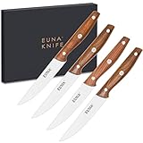 EUNA Steakmesser-Set mit 4 Stück – Rasiermesserscharf, Steakmesser mit...