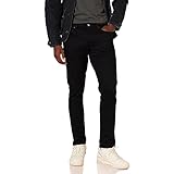 Amazon Essentials Herren Stretchjeans, Skinny-Passform, Schwarz, 38W / 32L