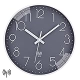 VIVILINEN Funkuhr geräuschlos Wanduhr Ohne Tickgeräusche Modern...