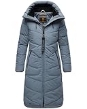 MARIKOO Damen langer Wintermantel warmer Steppmantel mit verstellbarer...