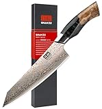 SHAN ZU Damastmesser aus Kupfer Kochmesser Handgeschmiedetes Japanisches...