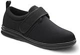 DR. COMFORT Herren Carter Stretchable Diabetikerschuhe Schwarz