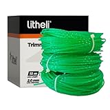 Litheli 2.0 mm Trimmerfaden, Insgesamt 15m x 3pcs Nylon Mähfaden,...