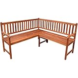 Garteneckbank 150 cm Massivholz Akazienholz Outdoor Möbel