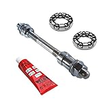 cyclingcolors KUGELRING 1/4' + HINTERRADACHSE 9.5 x 165 MM + FETT Kugeln...