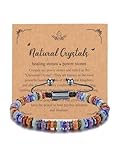 Zysta Chakra Armband Echte Steine Perlenarmband Einstellbar Stretch...