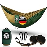Monkey Swing Hängematte Ultraleicht inkl. Karabiner & Schwerlastgurten...