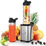 Enfmay Mixer Smoothie Maker - 350W Smoothie Maker to Go mit 2x600ml...