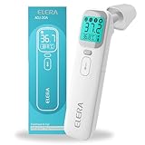 ELERA Fieberthermometer Ohr, Fieberthermometer Kontaktlos mit Vier Messmodi...