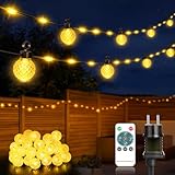 Lichterkette Außen, 100 LED 17M Dimmbare LED Lichterkette mit 8 Modi,...