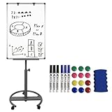 UISEBRT Whiteboard Flipchart mit Rollen Ständer, Magnetisch Beschreibbar...