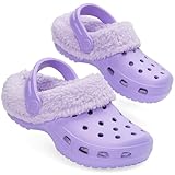 CityComfort Mädchen Clogs Kinder Hausschuhe, Warme Fleecefutter &...
