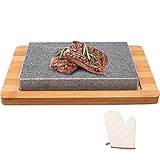 Granitplatte Grillpfanne mit isolierter Edelstahlplatte, hohe...
