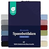Dreamzie Premium Spannbettlaken 140x200 cm, Spannbetttuch für Dicke...