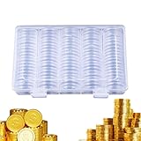 Münzkoffer | 27 mm Münzsammelkoffer | Schutzdichtungshalter für Zuhause,...