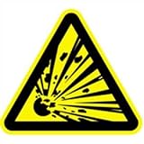 Aufkleber Warnung vor explosionsgefährlichen Stoffen gemäß ASR A1.3/ DIN...