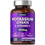 Kaliumcitrat Hochdosiert 1500mg mit Vitamin C | 120 Potassium Citrate...