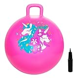 U&C Planet Sprungball 45 cm Hüpfball mit Pumpe 18 Zoll Hopper Ball für...