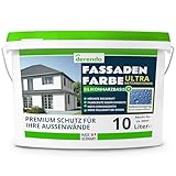 derendo Silikonharz Fassadenfarbe weiß mit ULTRA Wetterschutz, 10l,...