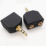 LIWEARE 2 Stück 3,5mm Klinke Stereo Audio Adapter Verteiler 1x 3,5mm...