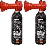 JUNG Druckluftfanfare Air Horn Profi Qualität 2X 400ml, 200 Kurze Signale,...