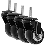 Sosoport 4 Stück Gewindeschraube Universalrollen mit Bremse Pu...