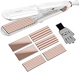 CkeyiN Kreppeisen für Haare,3 in 1 Haarglätter Glätteisen...