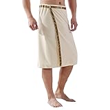 IBLUELOVER Saunakilt Herren Saunahandtuch mit Klettverschluss Saunasarong...